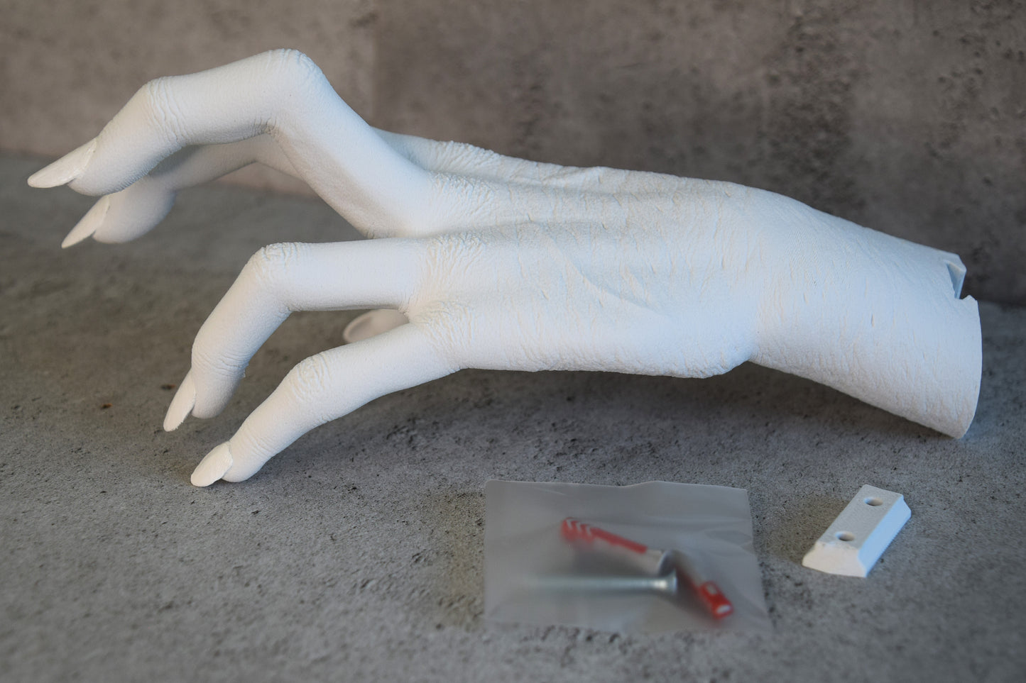White Witch Hand Wall Decor, Gothic Hand Sculpture Hook, Jewelry Display, Horror Wall Accent