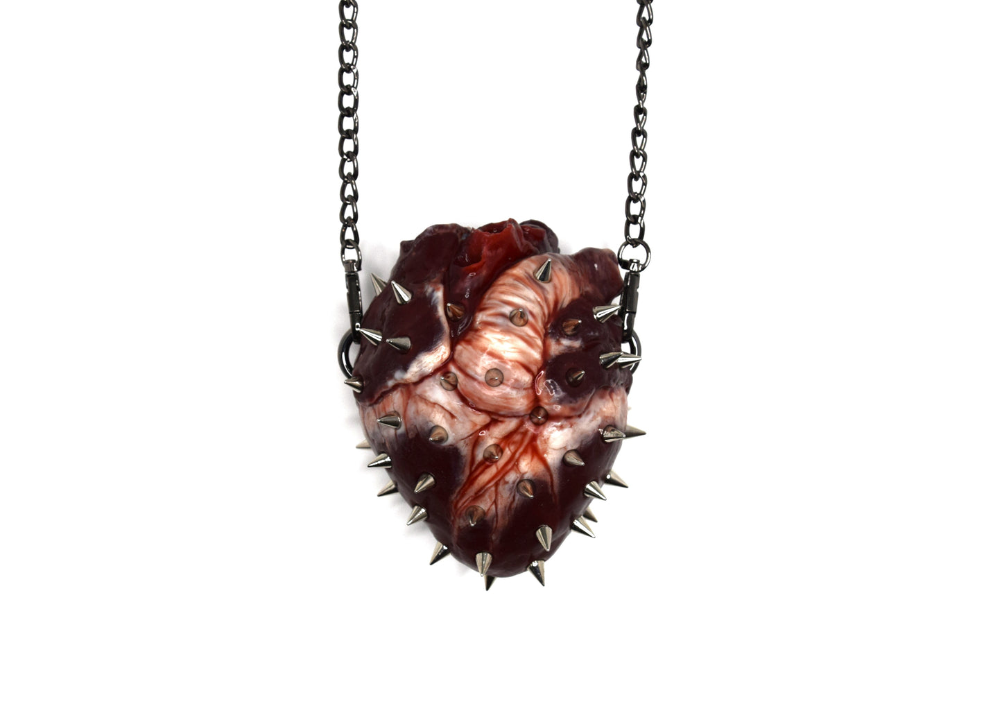 Spiked Anatomical Heart Purse, Realistic Silicone Gothic Crossbody Mini Bag, Limited Edition