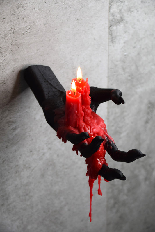 Witch Hand Wall Decor – Gothic Hand Sculpture Hook, Jewelry Display, Horror Wall Accent