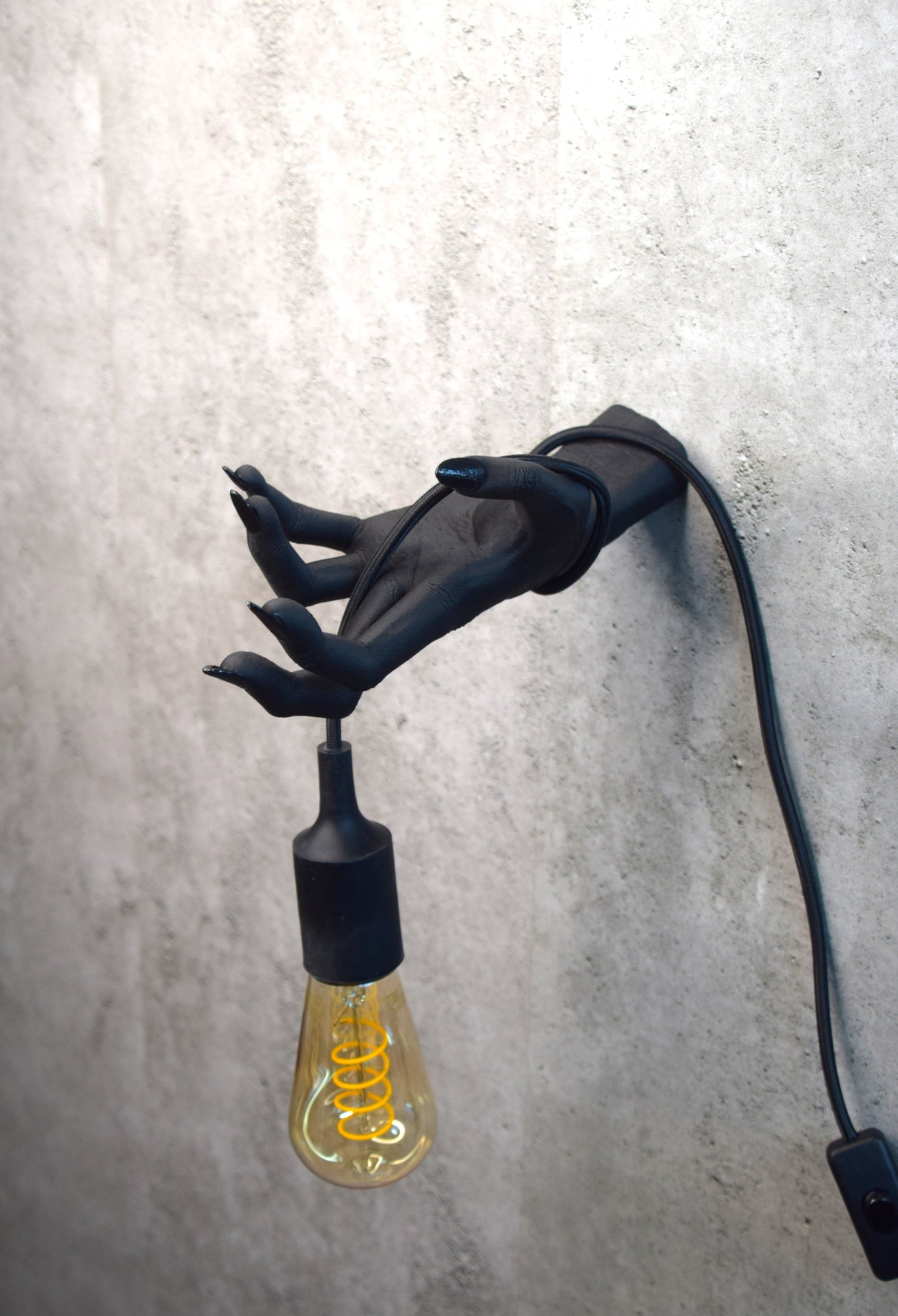 Witch Hand Wall Lamp, Gothic Hand Light Fixture, Horror Wall Sconce, Dark Aesthetic Lighting Decor