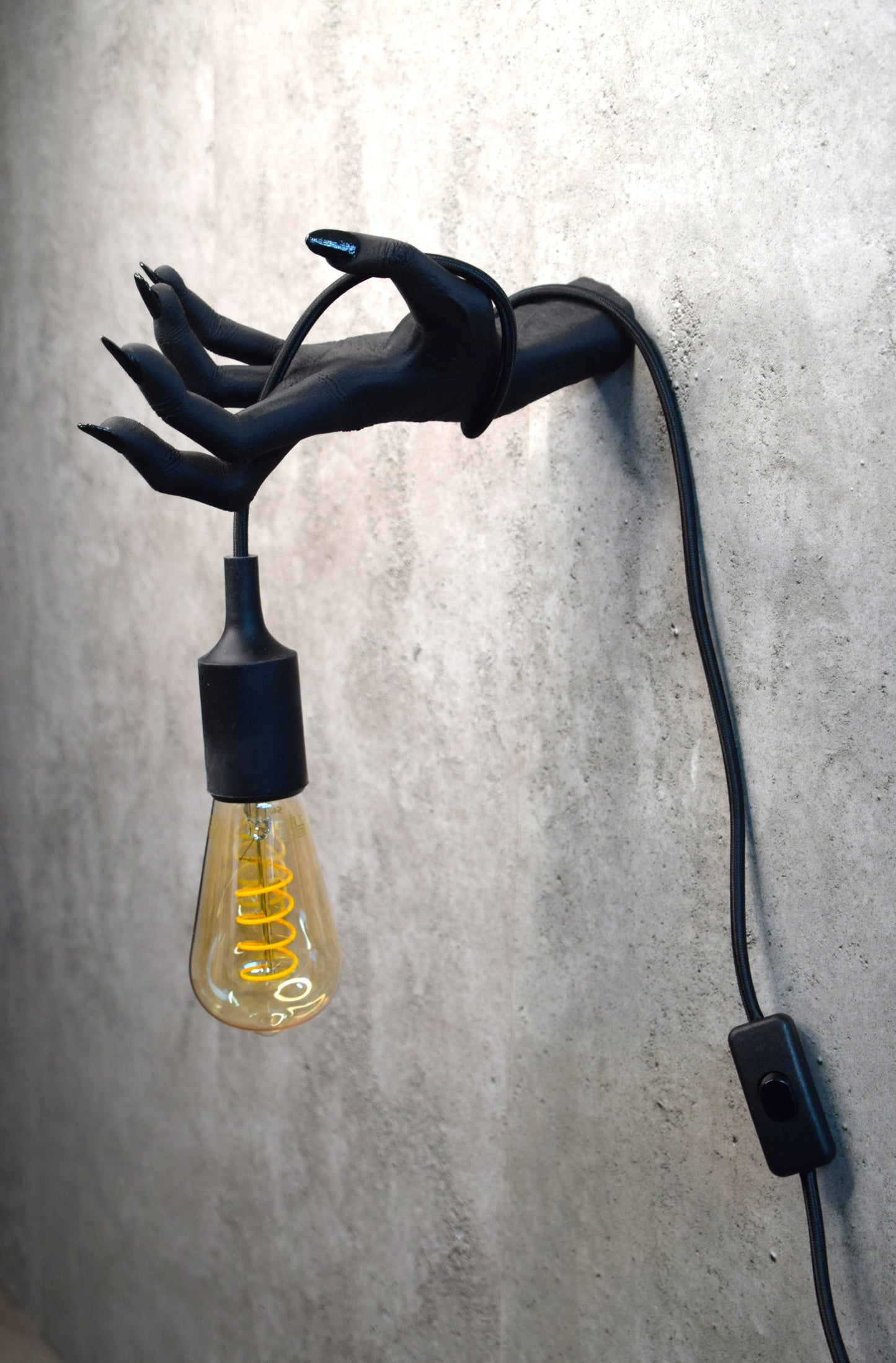 Witch Hand Wall Lamp, Gothic Hand Light Fixture, Horror Wall Sconce, Dark Aesthetic Lighting Decor