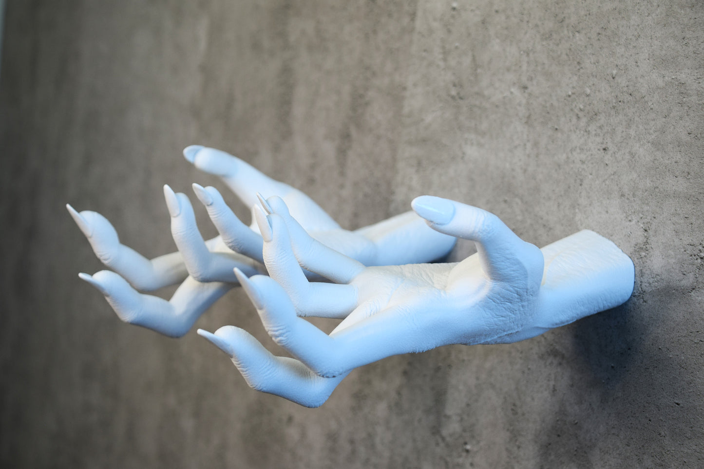 White Witch Hand Wall Decor, Gothic Hand Sculpture Hook, Jewelry Display, Horror Wall Accent