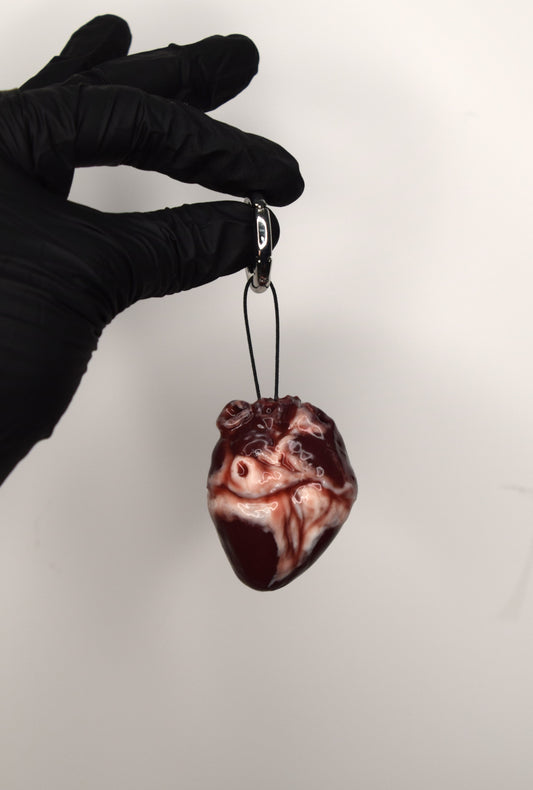 Mini Anatomical Heart Keychain, Realistic Silicone Heart Charm, Gothic Medical Gift