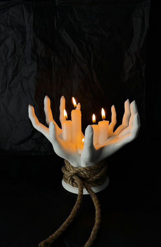 Shibari Hands Decor Holder, Witch Hand Sculpture Stand for Jewelry, Keys & Home Display